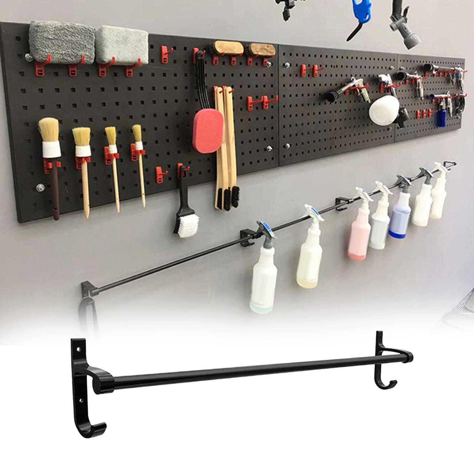 Home Bathroom Cleaning Solution - 壁掛け式スプレーボトルホルダー、ボトルオーガナイザー、タオルバー、ガレージアクセサリーや家庭用洗浄剤用