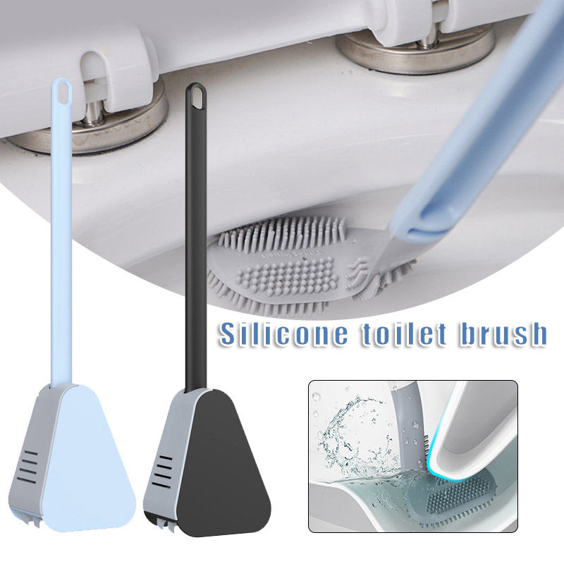 Toilet Brush Holder - ゴルフロングハンドルシリコーントイレブラシホルダーセットデッドコーナーなしトイレクリーニングブラシ浴室クリーニングアクセサリー