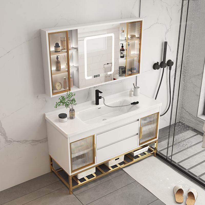 Home Bathroom Sink - シンクオーガナイザー付きバスルームバニティキャビネットシンプルモダンセラミック一体型洗面台バスルームキャビネット組み合わせ家庭用家具