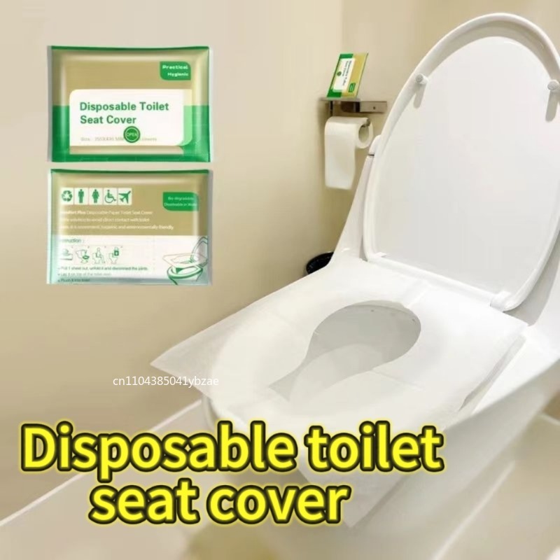 Home Bathroom Equipment - 10-120 個使い捨て便座カバーポータブル旅行キャンプホテルのバスルーム分解性防水トイレマットアクセサリー