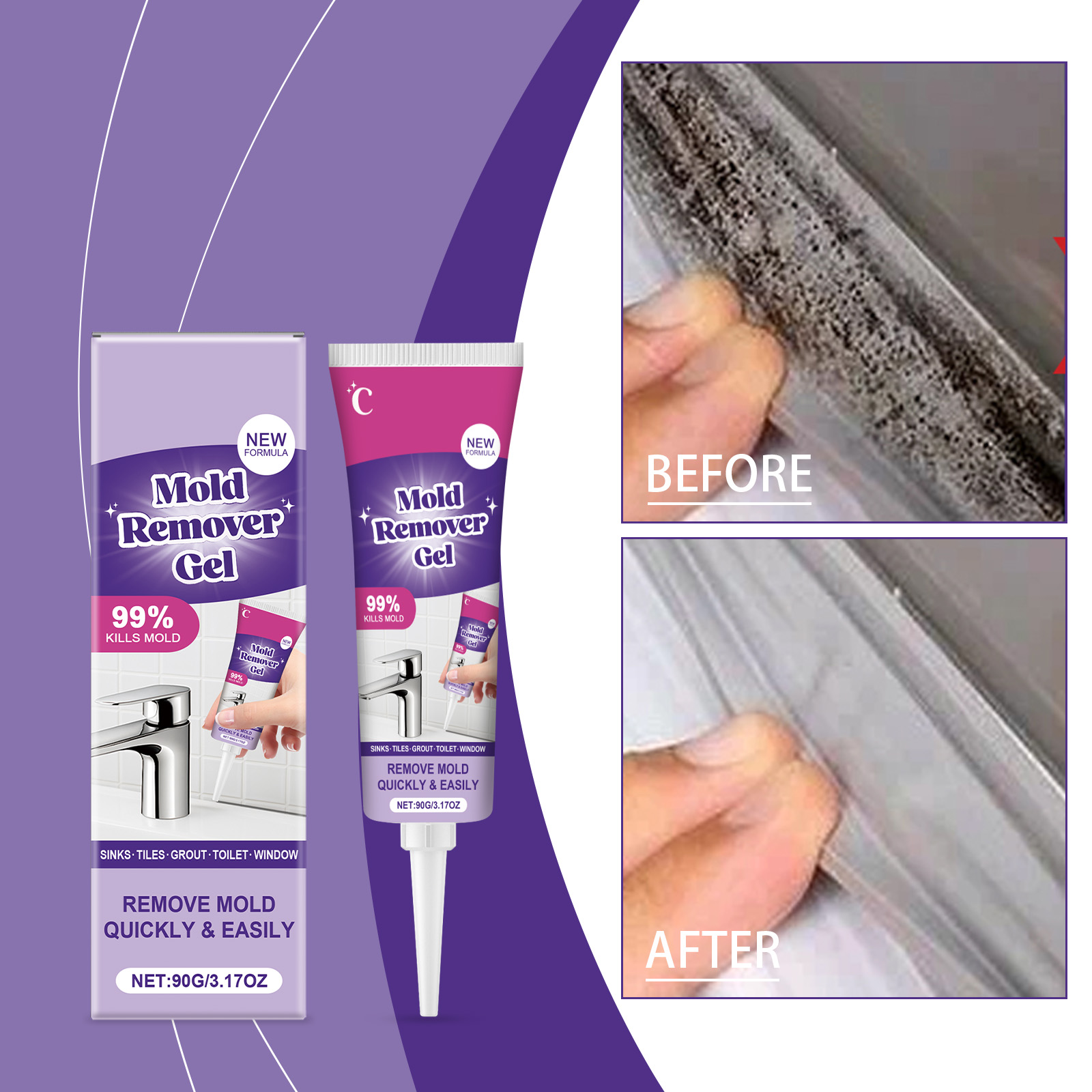 Home Bathroom Cleaning Solution - 強力な家庭用洗剤ジェル壁タイル目地シーラント浴室キッチンシンククリーニング汚れ除去剤ホームクリーニングソリューション