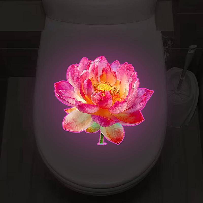 Jet Home Bathroom - 暗闇で光るトイレステッカー 取り外し可能な発光自己粘着デカール 家庭用子供用バスルーム向け