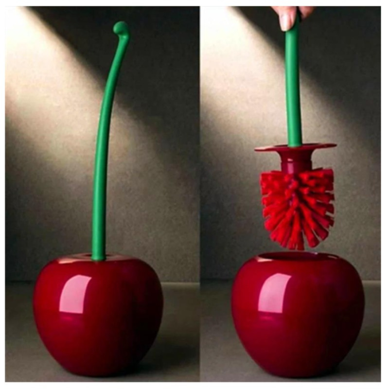 Toilet Brush Holder - かわいい桜色のトイレブラシホルダーセット1個、バスルームトイレ用ロングハンドルトイレブラシクリーナー、ハロウィーンのギフトに最適です。