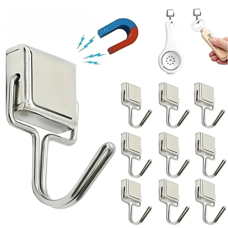 Home Bathroom Key - 強力なマグネットフックは、キッチン、バスルーム、ガレージ、オフィスなど、家庭の様々な場所で多用途に使用できます。工具、調理器具、タオル、鍵などを保持します。