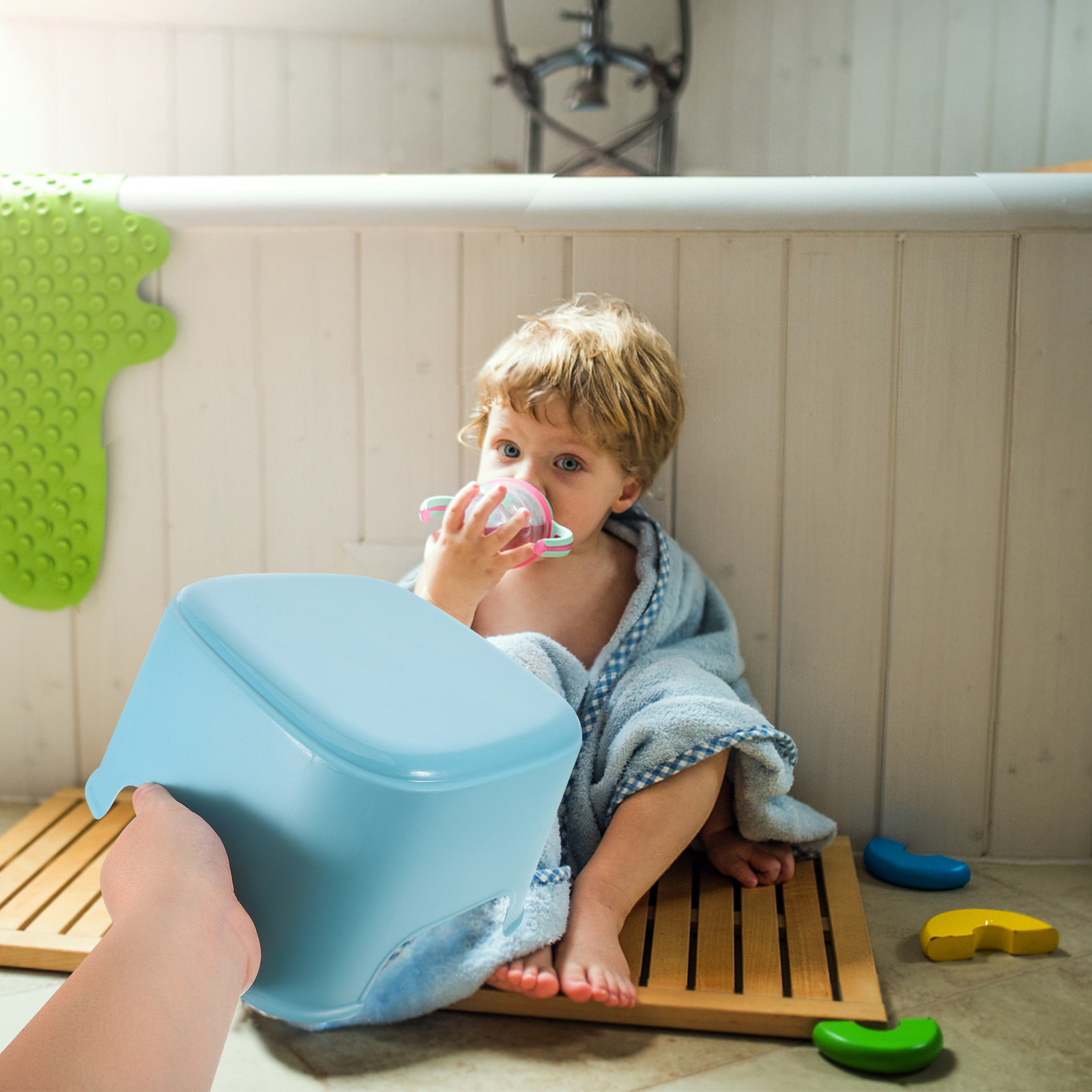 Home Bathroom Sink - 幼児用ステップスツール、バスルームシンク、トイレ用、子供用プラスチック製スツール、滑り止め、厚みのあるデザイン、コンパクトサイズ、かわいい鮮やかな色、家庭用