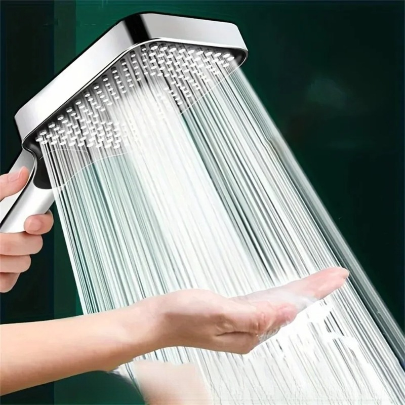 Home Bathroom Equipment - 調整可能な3モード高圧シャワーヘッド大流量節水レインフォールシャワーミキサー浴室アクセサリー