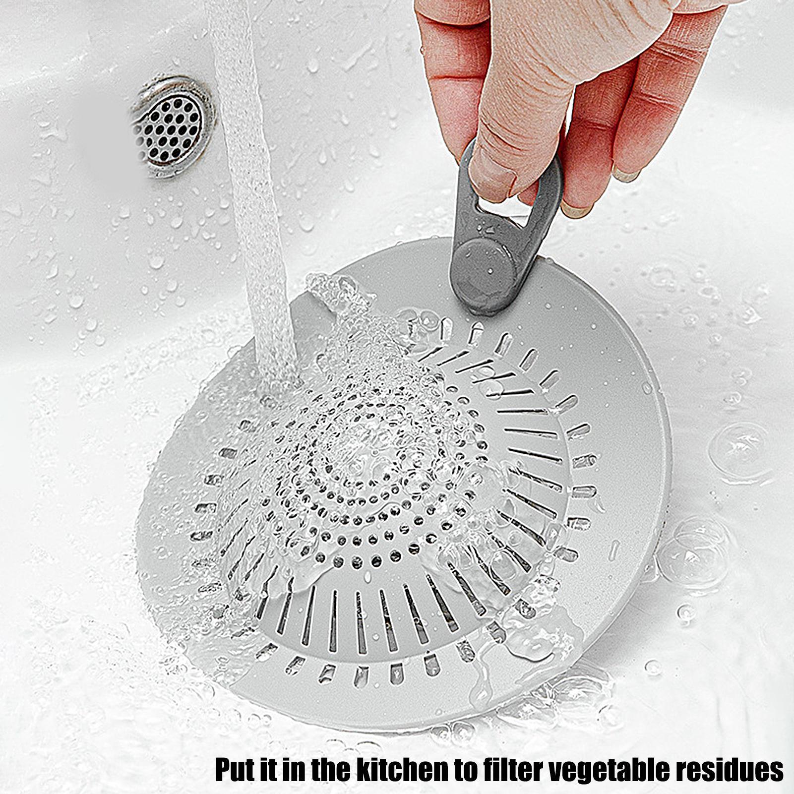 Home Bathroom Sink - シリコン製フロア排水溝カバー 浴室下水道排水口バリヤー 髪の毛用 高凸型排水フィルター 詰まり防止 シンクカバー