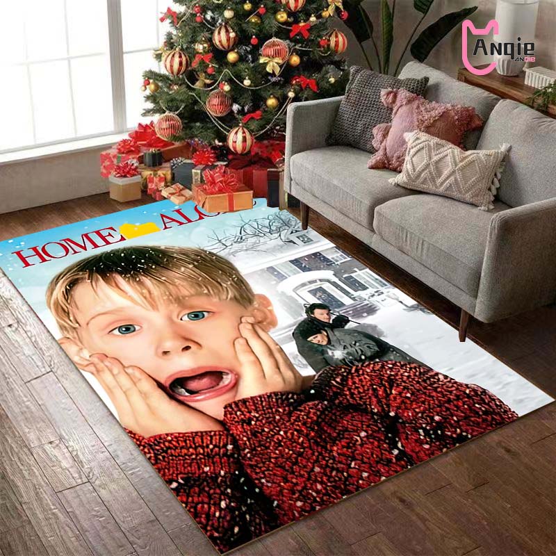 Home Alone Bathroom - ホーム・アローン映画柄プリントエリアラグ 滑り止めフロアマット ソフトカーペット リビングルーム 寝室 クリスマス