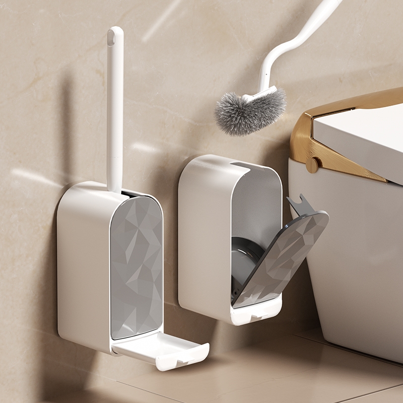 新品プラスチック製壁掛け兼用トイレブラシセット、手を汚さない - Toilet Brush Holder のレビューと価格