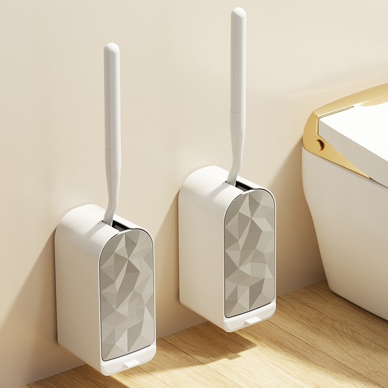 新品プラスチック製壁掛け兼用トイレブラシセット、手を汚さない - Toilet Brush Holder のレビューと価格