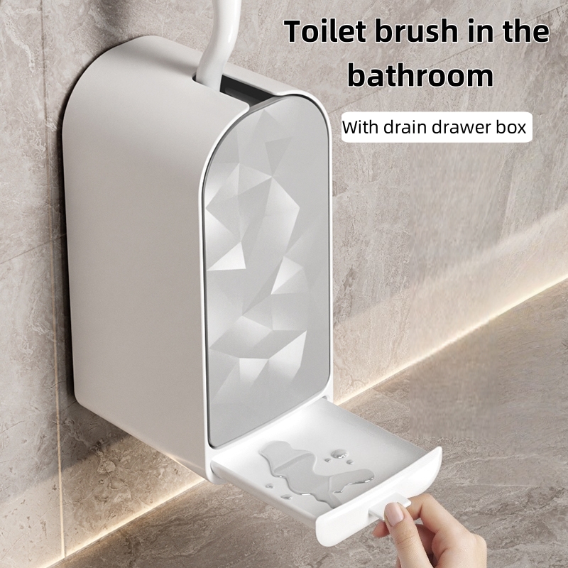 新品プラスチック製壁掛け兼用トイレブラシセット、手を汚さない - Toilet Brush Holder のレビューと価格