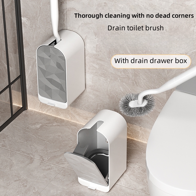 新品プラスチック製壁掛け兼用トイレブラシセット、手を汚さない - Toilet Brush Holder のレビューと価格