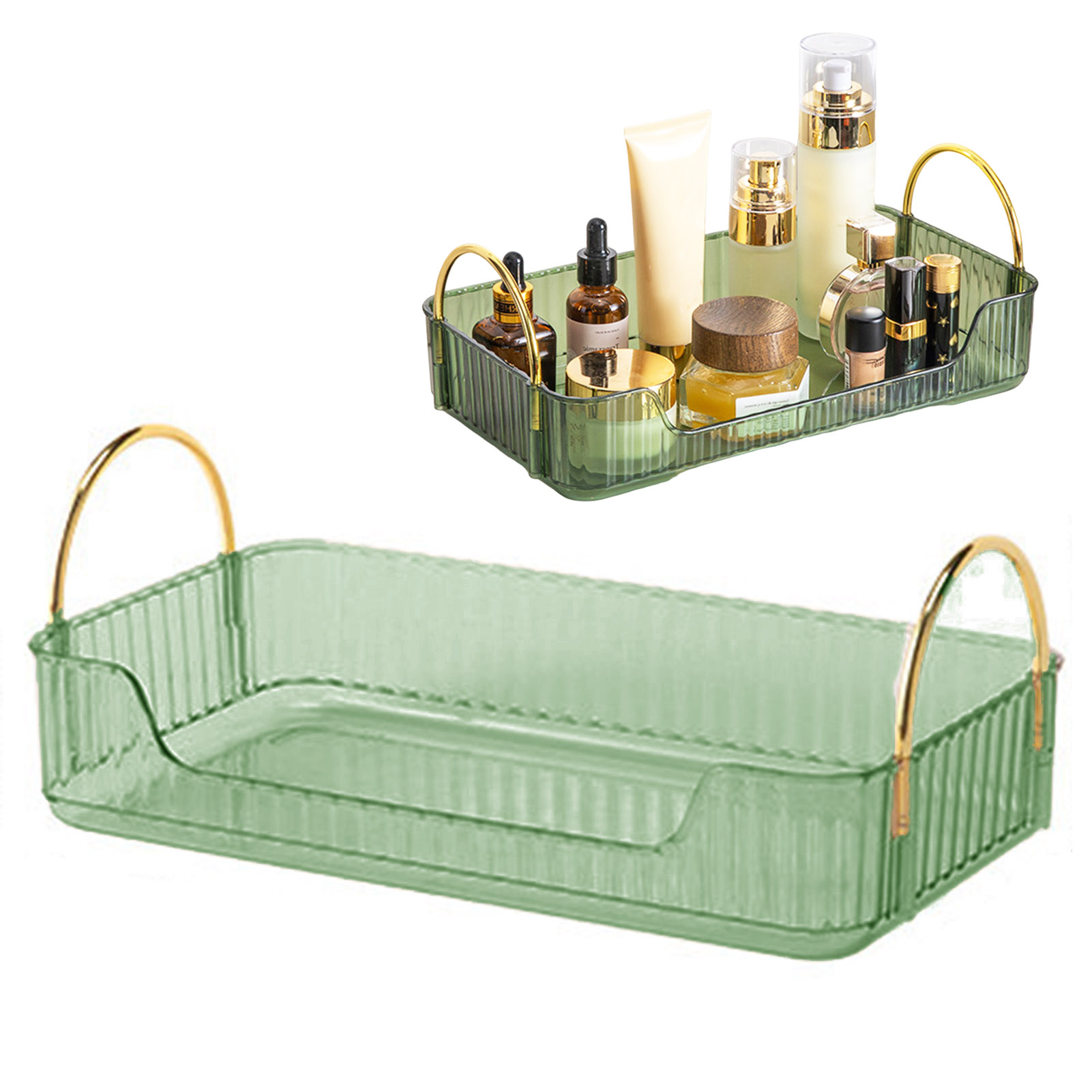 バスルームオーガナイザーラックライト高級アクリル収納ホルダー - Home Bathroom Organizer のレビューと価格
