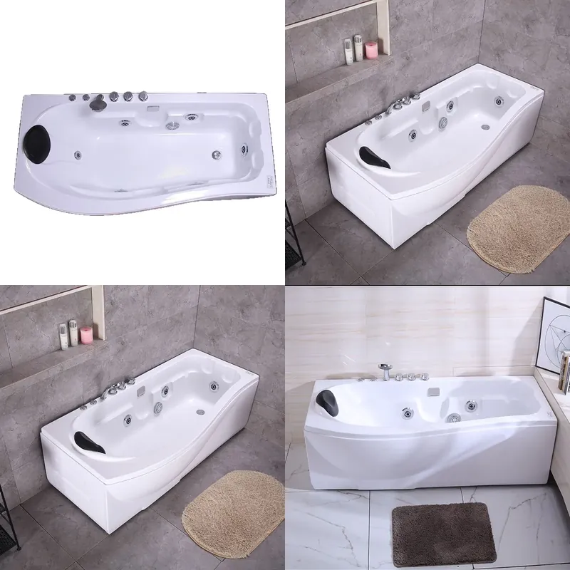 コンパクトなアクリル製自立型バスタブ、サーモスタット式マッサ - Jet Home Bathroom のレビューと価格