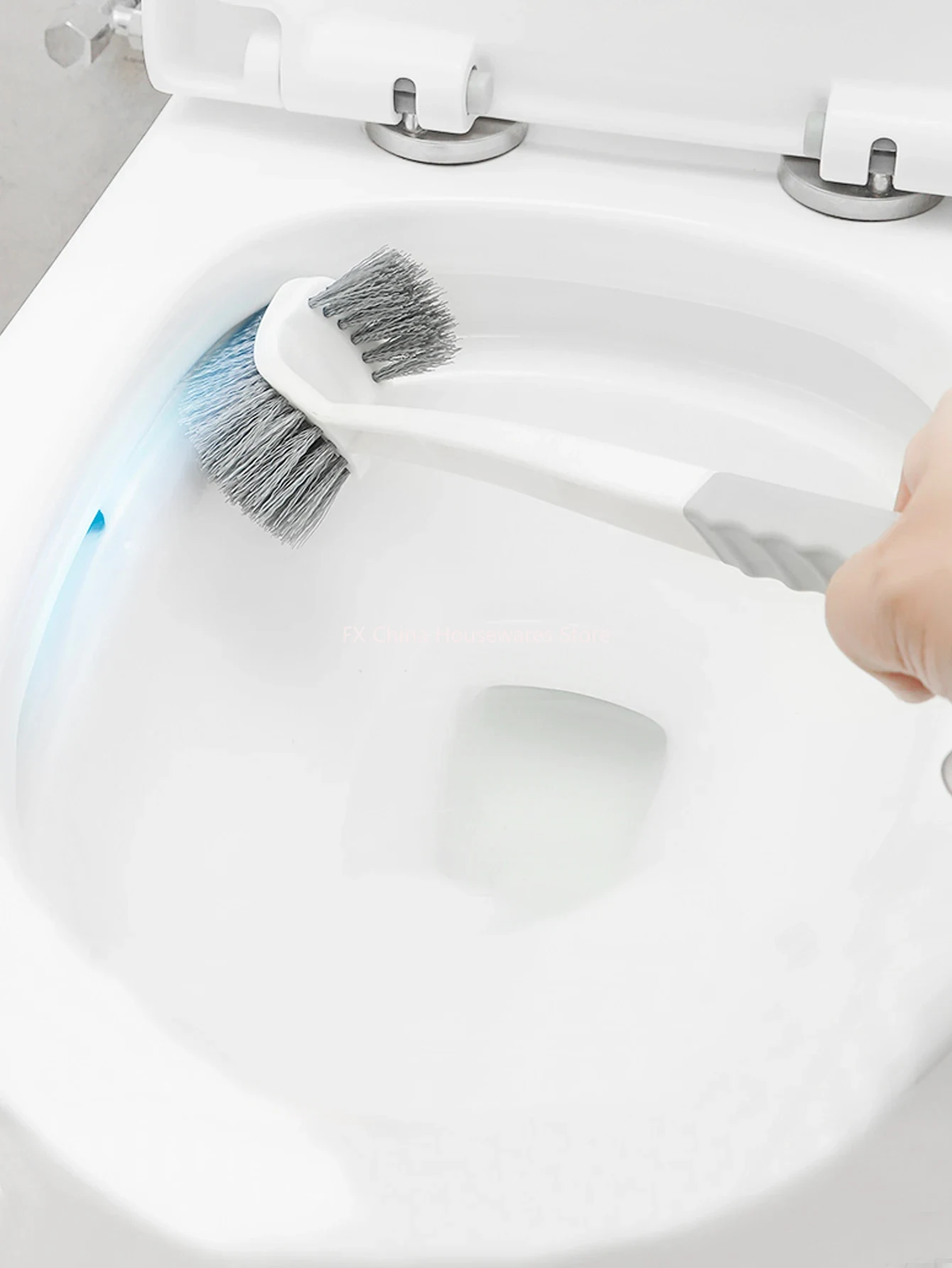 吸盤付きロングハンドルトイレブラシ、両面エルボーデザイン、死 - Toilet Brush Holder のレビューと価格