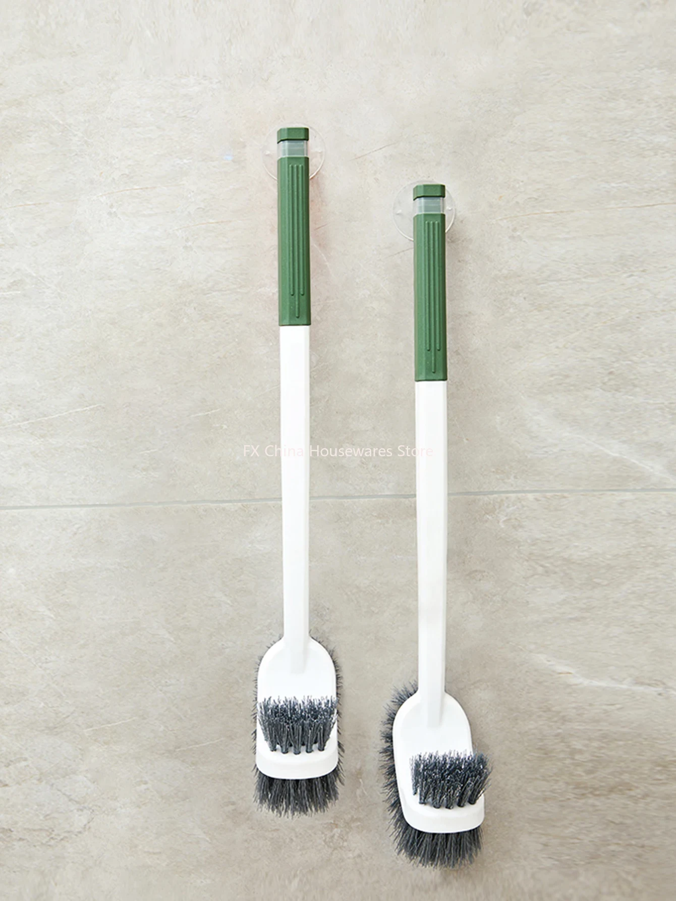 吸盤付きロングハンドルトイレブラシ、両面エルボーデザイン、死 - Toilet Brush Holder のレビューと価格