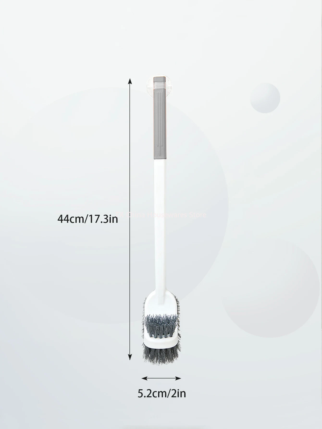 吸盤付きロングハンドルトイレブラシ、両面エルボーデザイン、死 - Toilet Brush Holder のレビューと価格