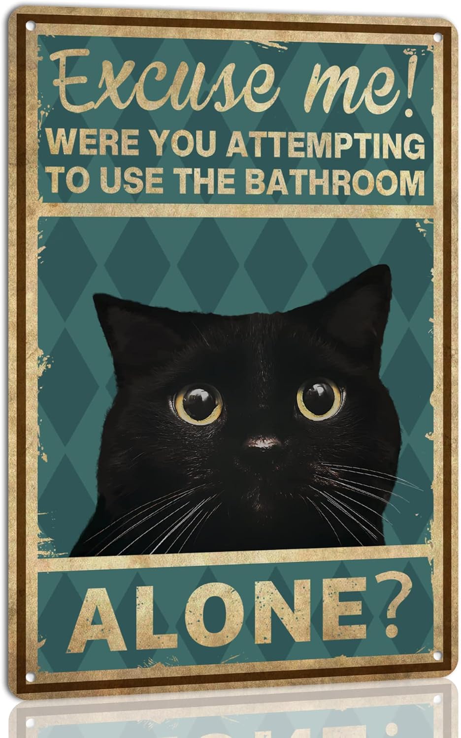 猫のウォールアート;「ごめんなさい、一人でトイレを使うつもり - Home Alone Bathroom のレビューと価格