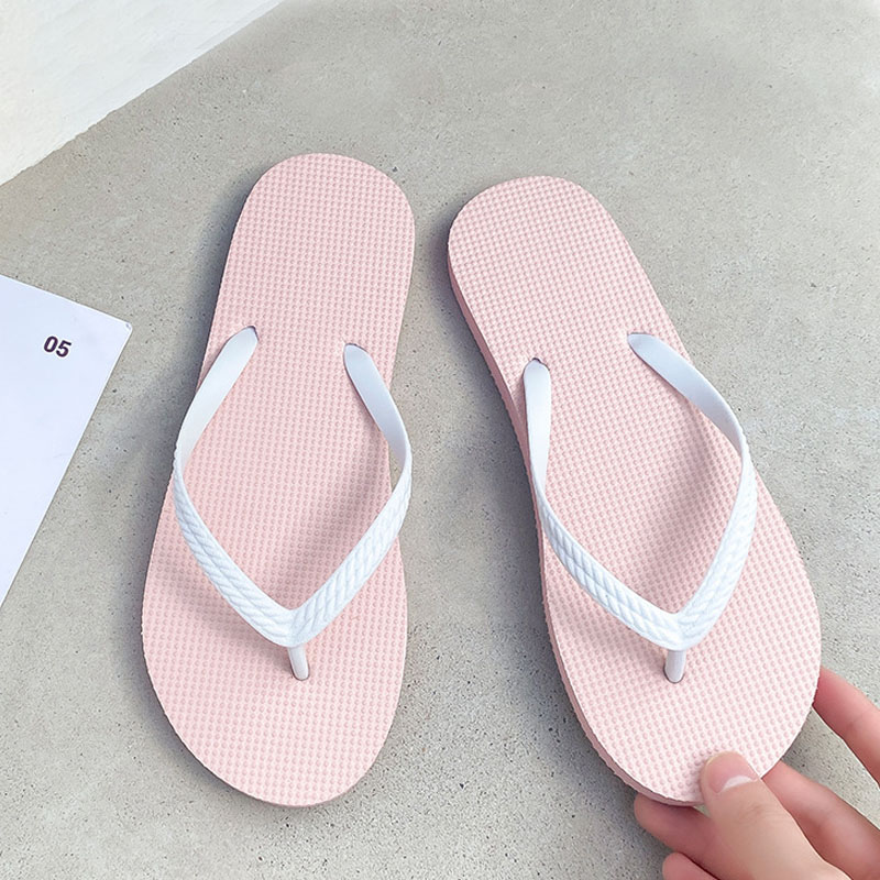 女性用フラットフリップフロップスリッパ、快適な滑り止めサンダ - Home Outside Bathroom のレビューと価格