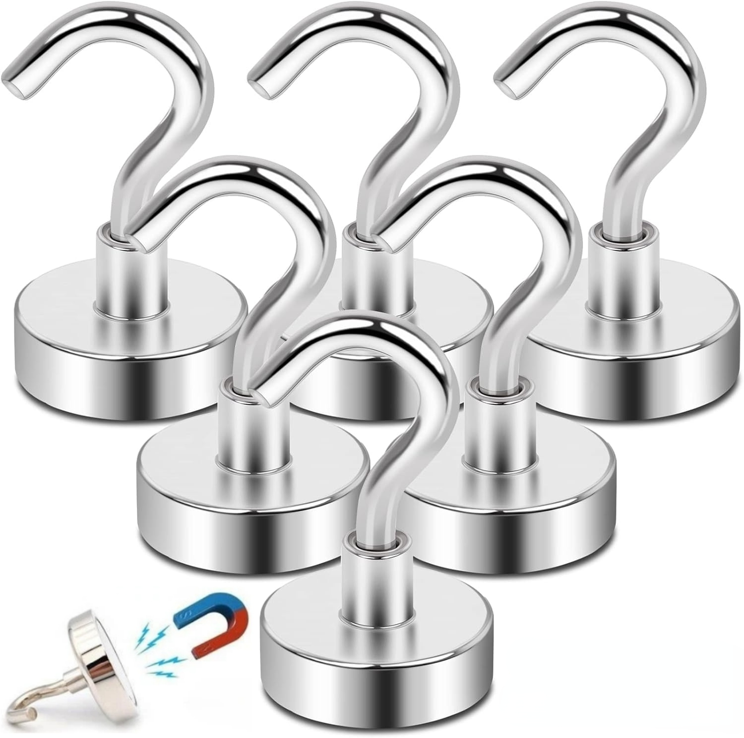 1-80 個の強力な磁気フック多目的収納フックホームキッチン - Home Bathroom Key のレビューと価格