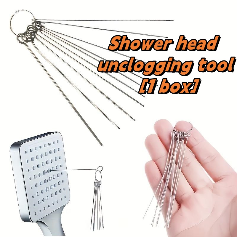 10本のステンレス製ニードルシャワーヘッド洗浄ブラシセット、 - Home Bathroom Equipment のレビューと価格