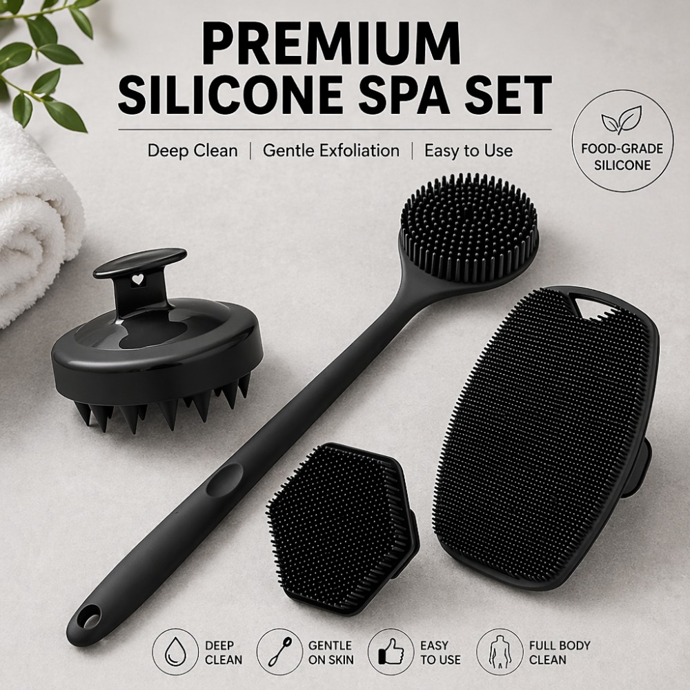 4個セット シリコンボディスクラバー ソフト角質除去洗顔ブラ - Home Bathroom Cleaning Machine のレビューと価格