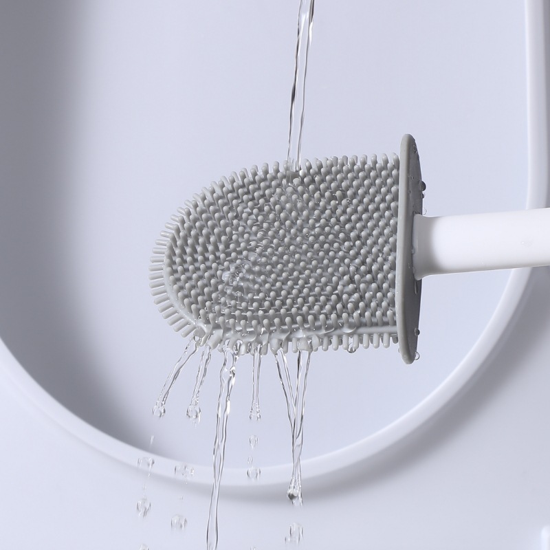 トイレブラシ 水漏れ防止 ベース付き シリコン製 平頭 フレ - Toilet Brush Holder のレビューと価格