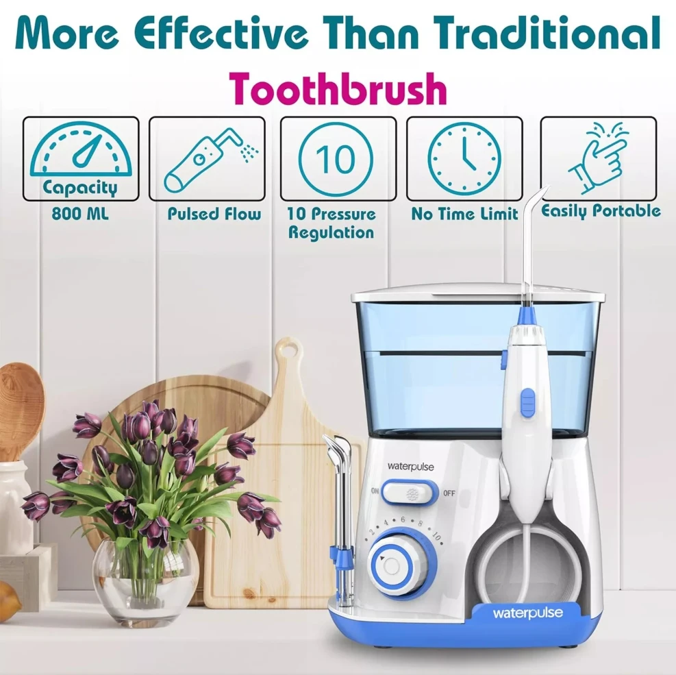 ウォーターパルス V300 電動ウォーターフロッサー高圧口腔 - Home Bathroom Cleaning Machine のレビューと価格
