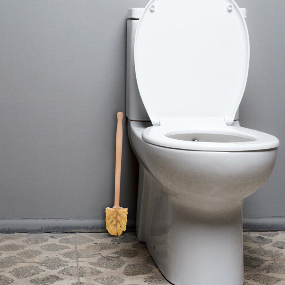 1PC 木製トイレブラシロングハンドルソフトヘアクリーニング - Toilet Brush Holder のレビューと価格