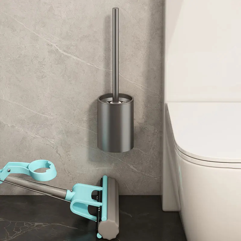 浴室トイレブラシホルダークリーニングツールスペースアルミ壁掛 - Toilet Brush Holder のレビューと価格