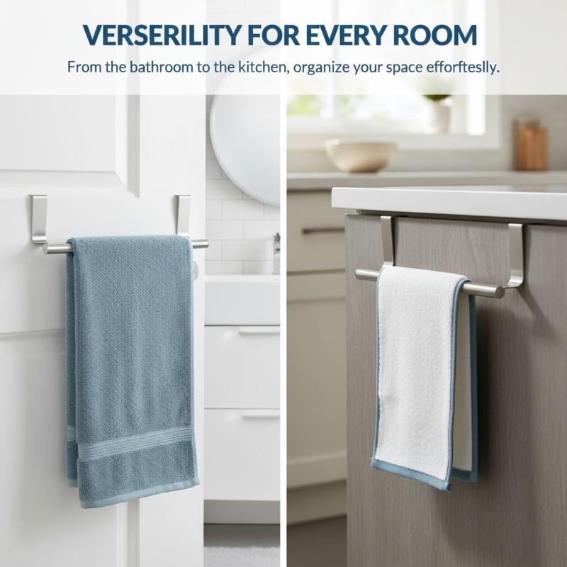 タオルローブラックステンレス鋼タオルバーキッチンディッシュク - Jet Home Bathroom のレビューと価格