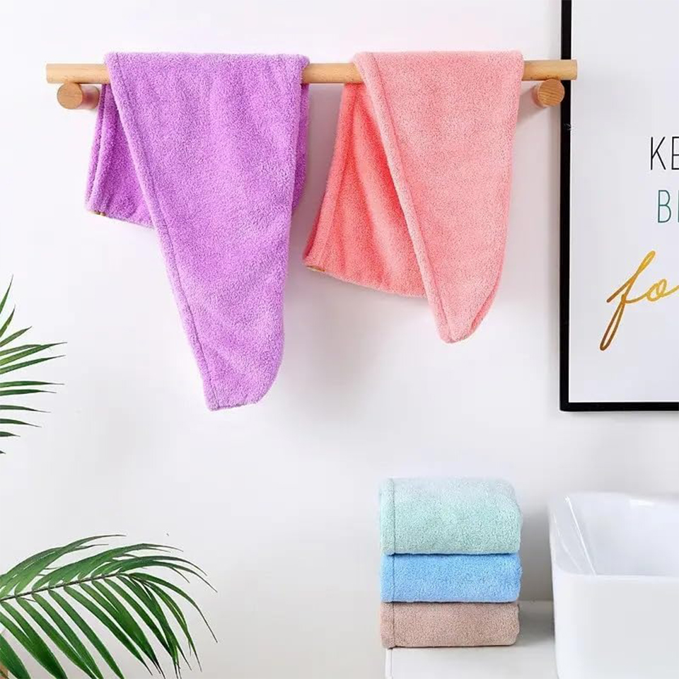 1PC コーラルフリースヘアタオルラップ女性速乾性ヘア乾燥キ - Home Bathroom Equipment のレビューと価格