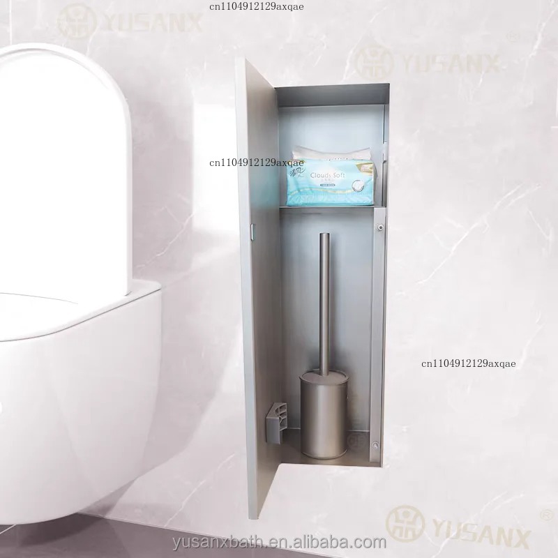 304ステンレス鋼埋め込み式壁紙トイレットペーパー衛生ブラシ - Toilet Brush Holder のレビューと価格