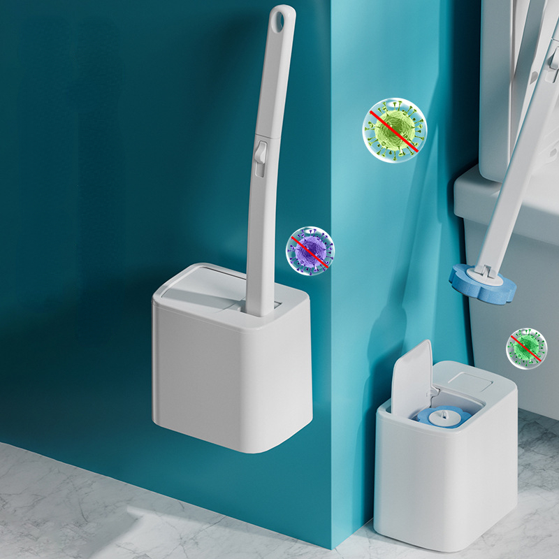 使い捨て壁掛け式トイレブラシ,長い柄,交換可能なクリーニング - Toilet Brush Holder のレビューと価格