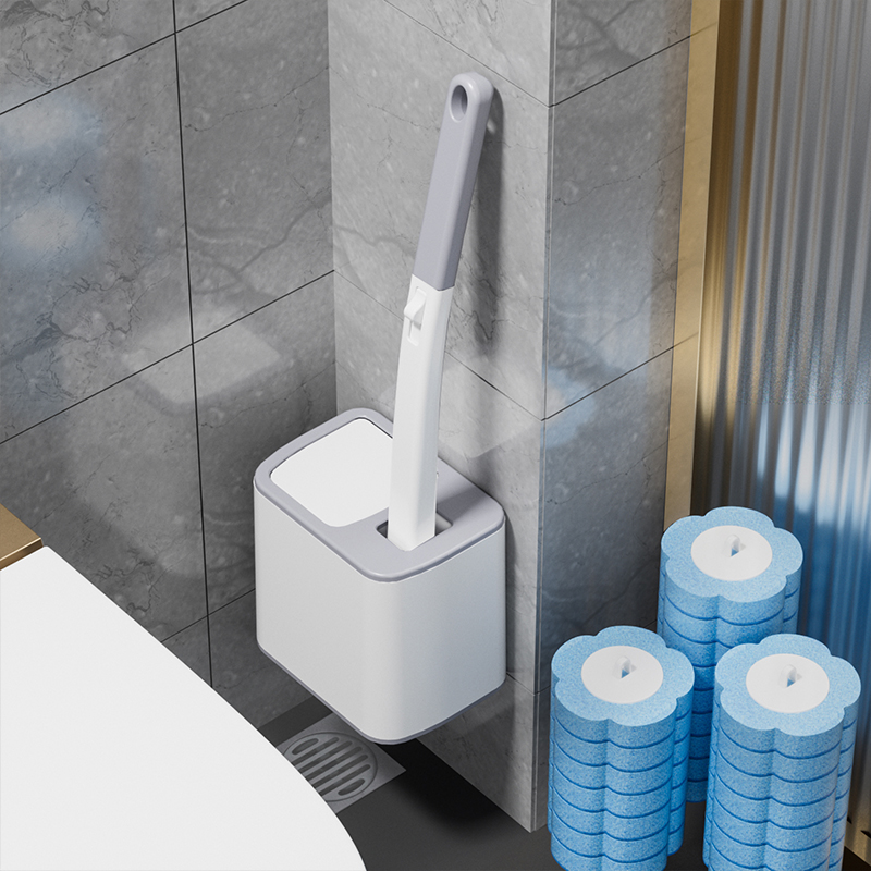 使い捨て壁掛け式トイレブラシ,長い柄,交換可能なクリーニング - Toilet Brush Holder のレビューと価格