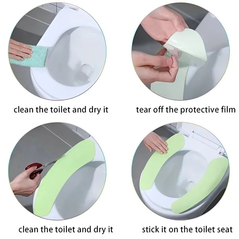 1/5/10 ペアカラフルな便座クッションソフトで快適な洗え - Home Bathroom Equipment のレビューと価格