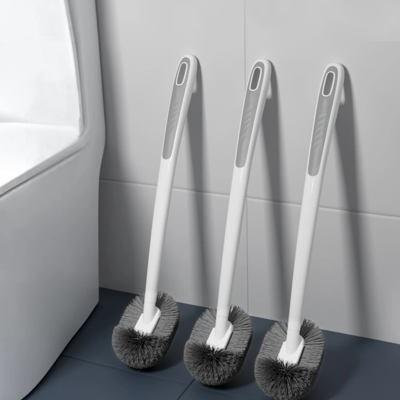 壁掛け式ロングハンドルPPトイレブラシ半球溝デザイン死角なし - Toilet Brush Holder のレビューと価格