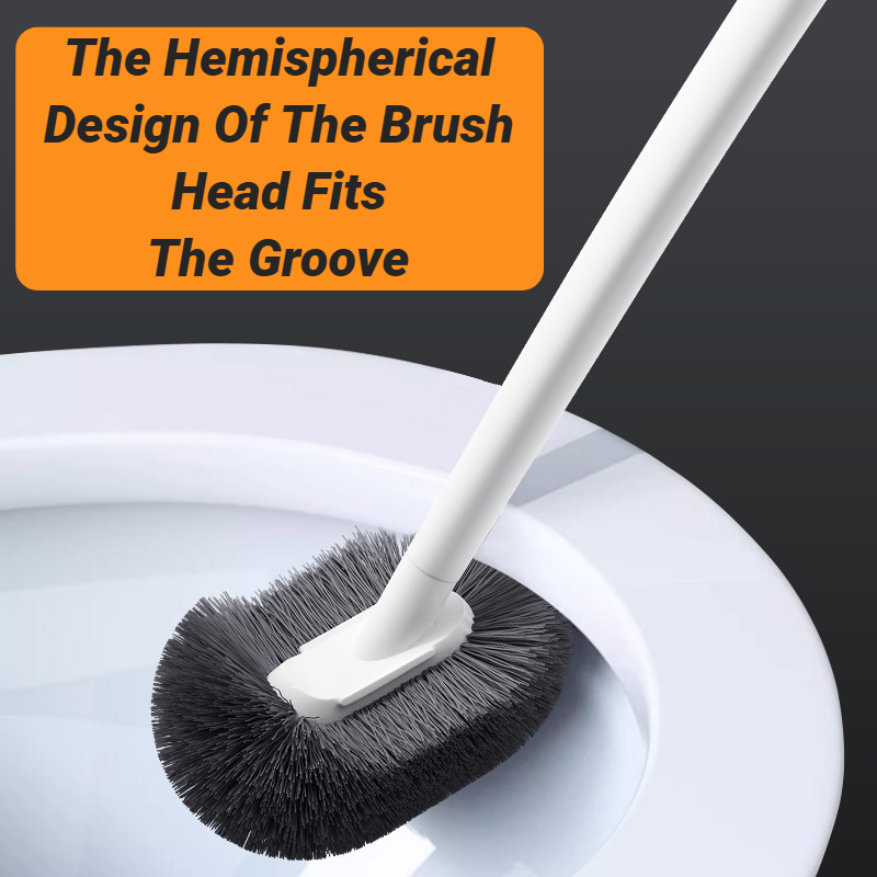 壁掛け式ロングハンドルPPトイレブラシ半球溝デザイン死角なし - Toilet Brush Holder のレビューと価格