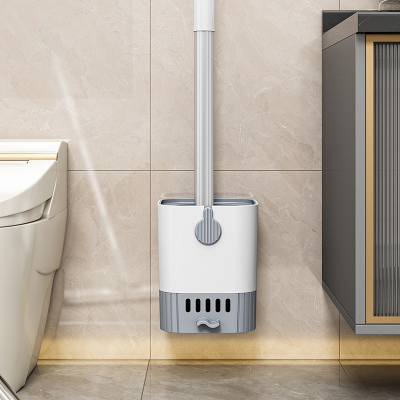 1 セットトイレブラシホルダー付き壁掛けロングハンドル柔軟な - Toilet Brush Holder のレビューと価格